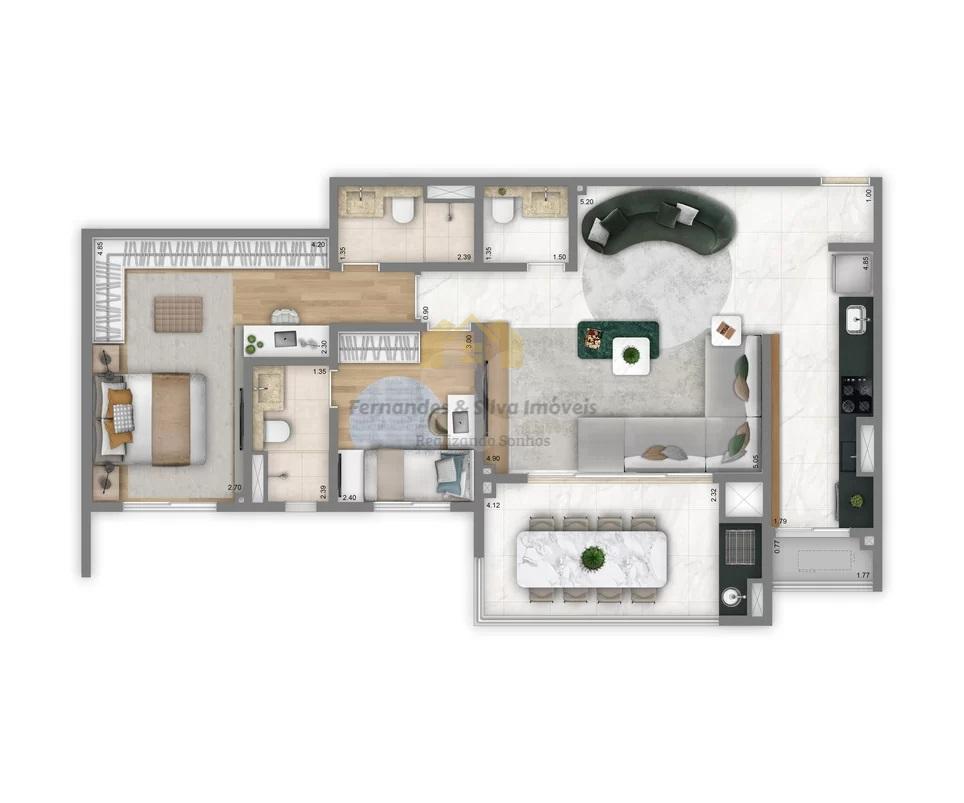 Apartamento 90m